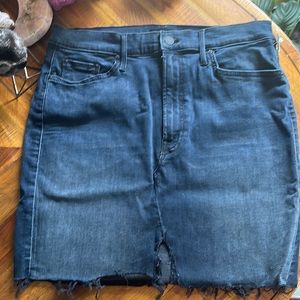 Dark denim mini skirt by MOTHER
